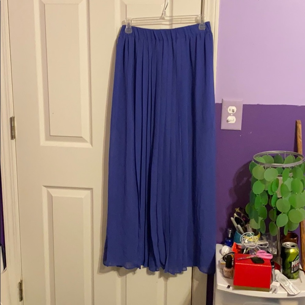 Blue skirt with shorts underneath